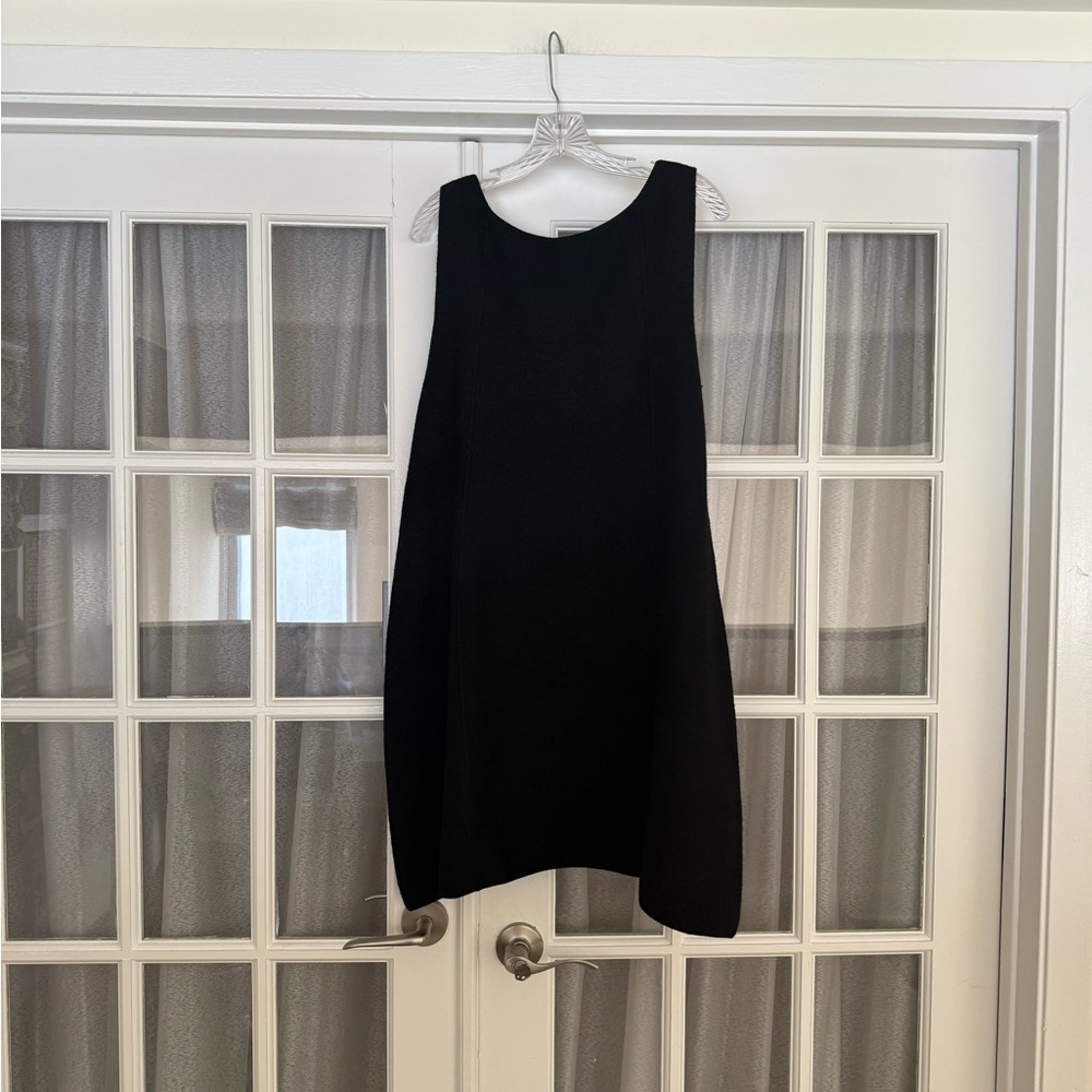COS Black Boiled Wool Sleeveless Mini Dress - Picture 9 of 14